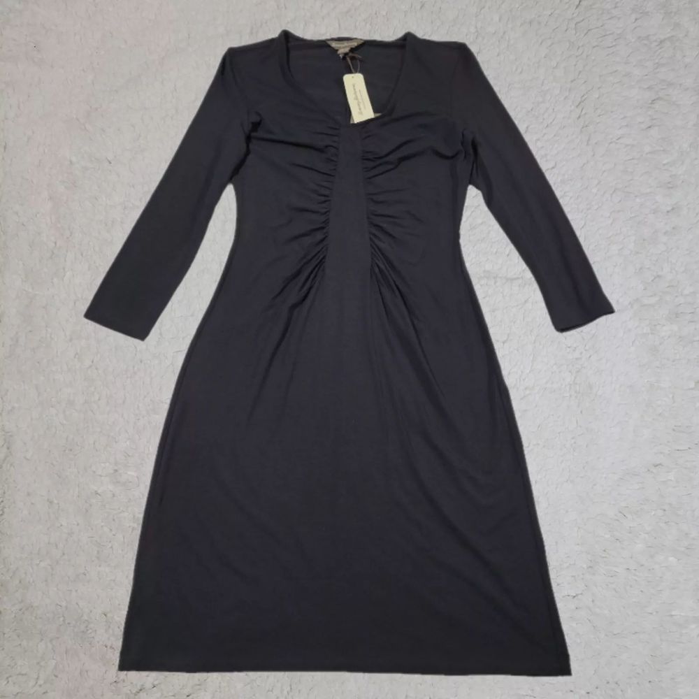Tommy Bahama Dress Women's XS/TP Ruched V Neck Bodycon Stretch Long Sleeve NEW